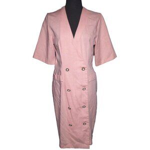 Vintage CB New York Pink Midi Dress, Size 8P